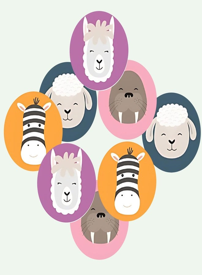 SLGIFT Vinyl Cute Animal Theme Sticker, Self-Adhesive Vinyl Stickers, 40 Pieces, 2 x 2 Inches Round Sticker, 4 Unique Designs, R134 - Image 3